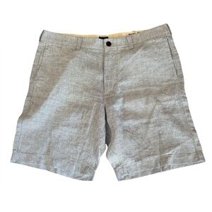 J Crew 9” Linen Shorts Blue White Striped 4 Pocket Chino Men’s 36X9 NEW